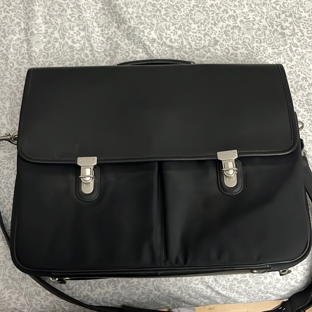 COACH Vintage Men's Classic Leather & Nylon Briefcase/ Messenger Bag #5113